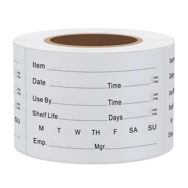 Hybsk 2 x 3 Inch Removable Freezer Food Labels for Reusable Containers- Easy Clean Leaves No Residue Food Storage Freezer 300 Stickers (Type 1) - Image 1